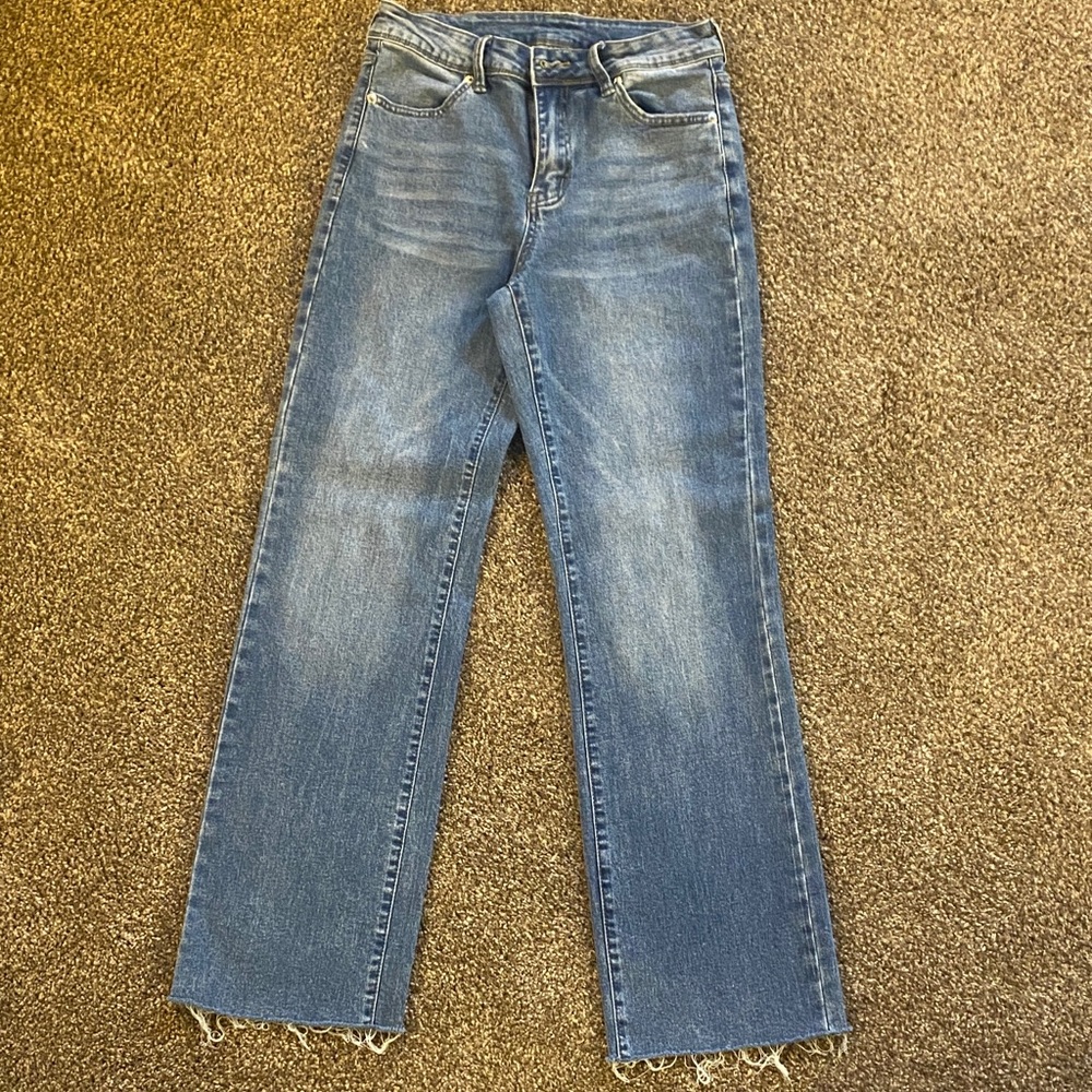 Blue Straight-Leg Jeans